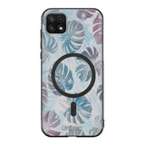 Samsung Galaxy A22 kukka suojakuoret - Monstera Texture