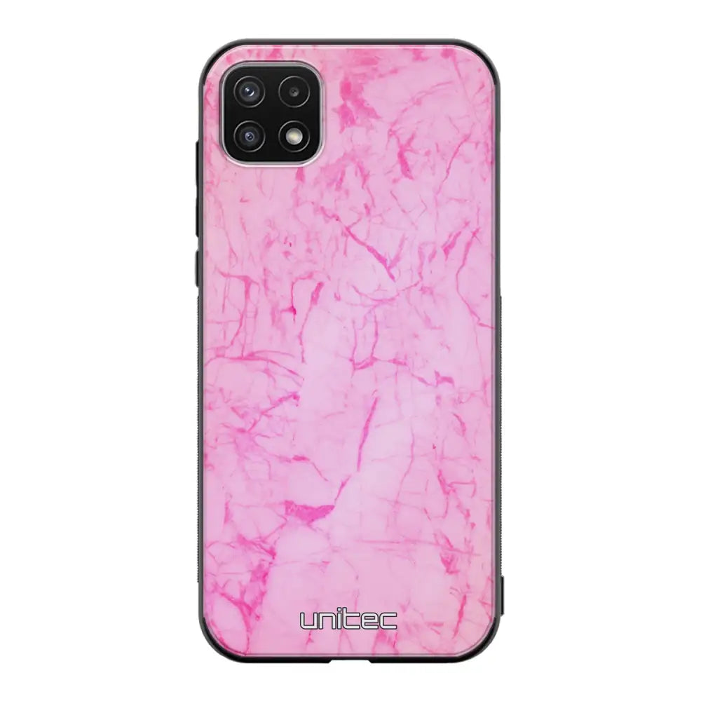 Samsung Galaxy A22 marmori suojakuoret - Light Pink Marble - Ei