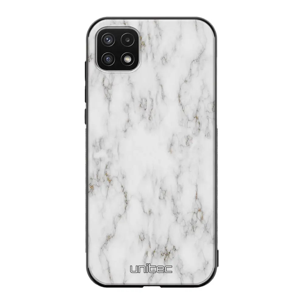 Samsung Galaxy A22 marmori suojakuoret - White Marble - Ei