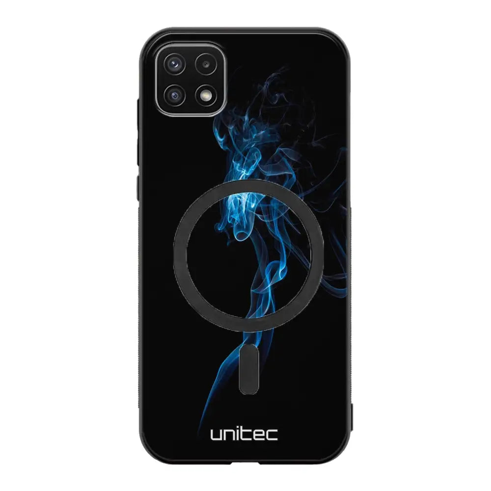 Samsung Galaxy A22 suojakuoret - Blue Smoke On Black