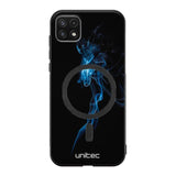 Samsung Galaxy A22 suojakuoret - Blue Smoke On Black