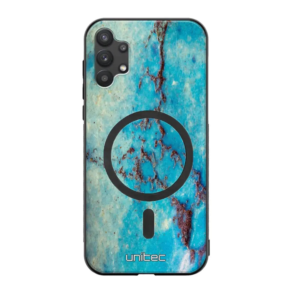 Samsung Galaxy A32 marmori suojakuoret - Turquoise Marble