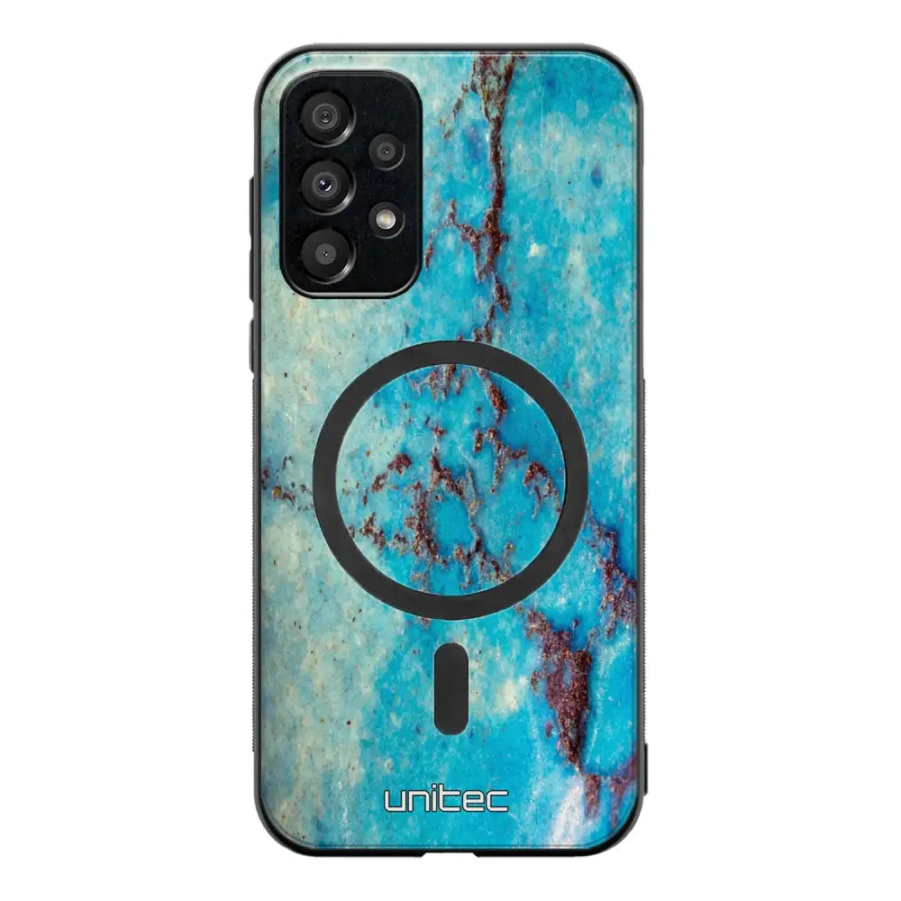 Samsung Galaxy A33 marmori suojakuoret - Turquoise Marble