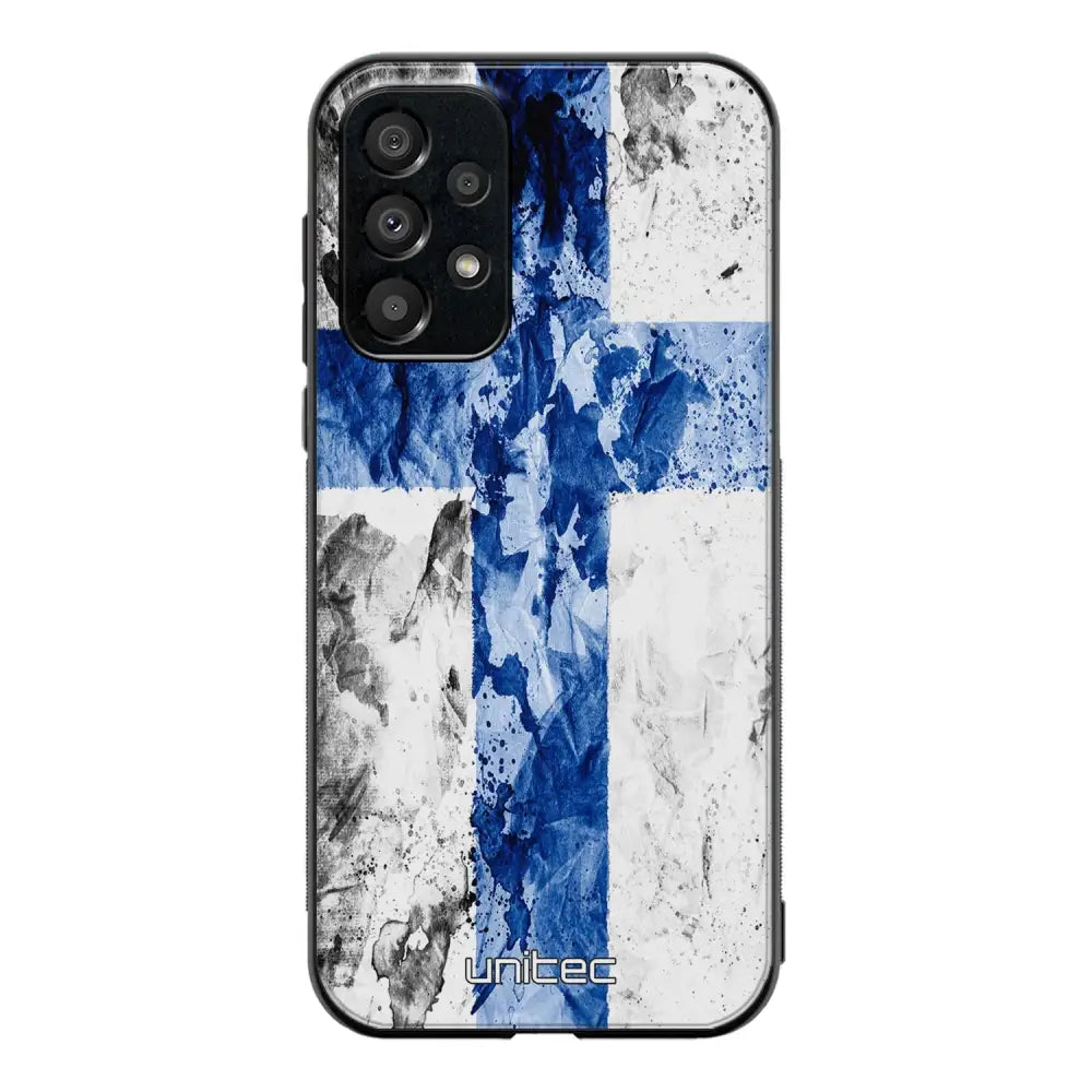 Samsung Galaxy A33 suojakuoret - Painted Finnish Flag - Ei