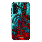 Samsung Galaxy A35 marmori suojakuoret - Blue Red Marble