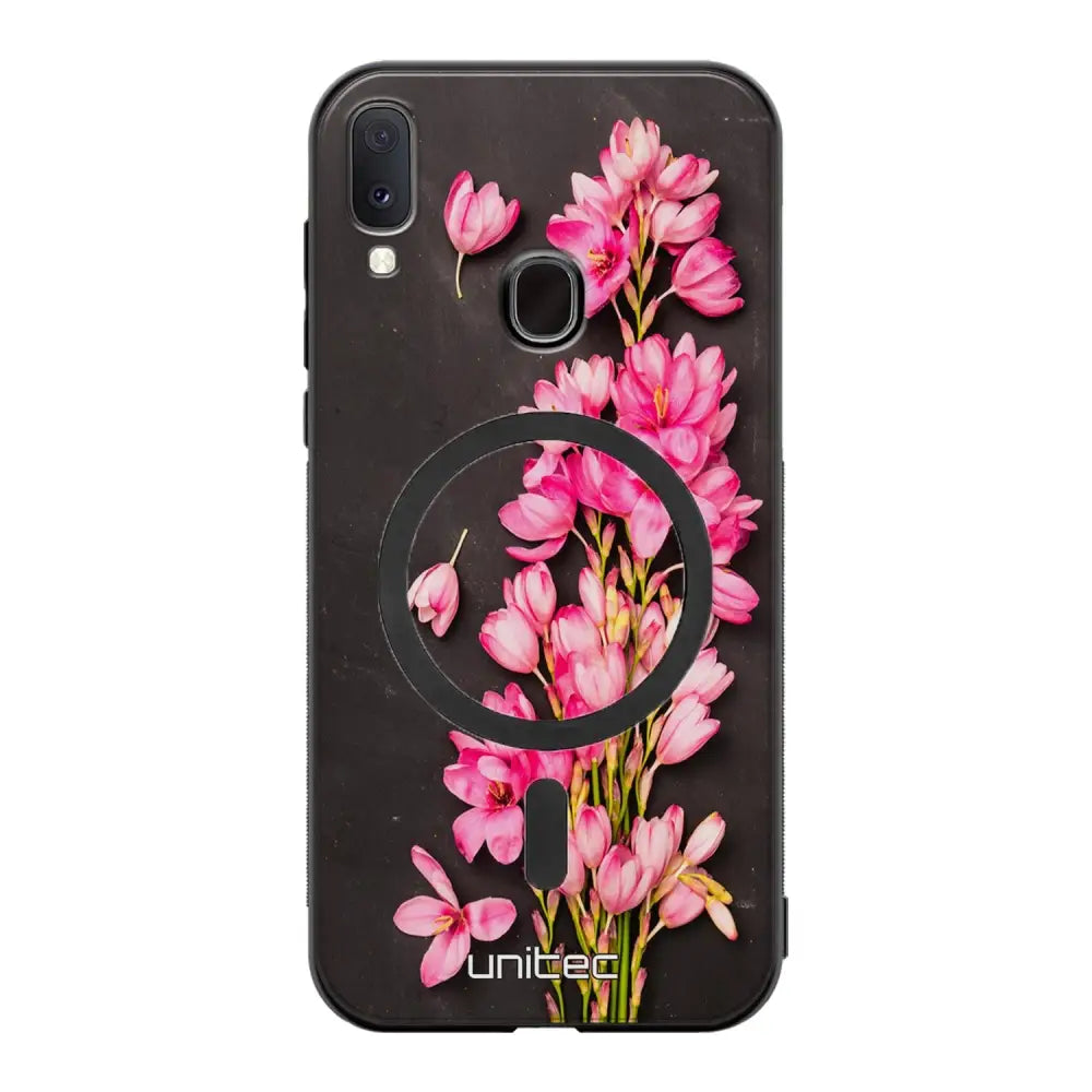Samsung Galaxy A40 kukka suojakuoret - Pink Flowers