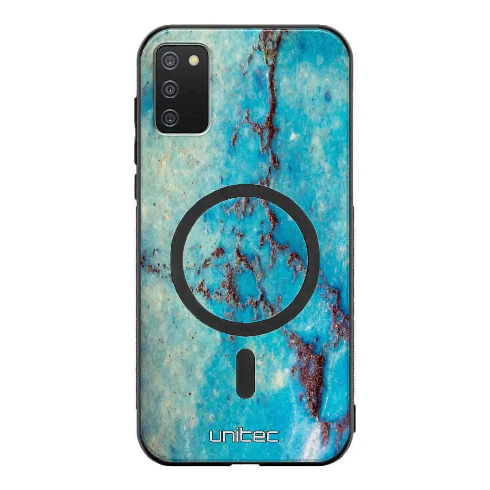 Samsung Galaxy A41 marmori suojakuoret - Turquoise Marble