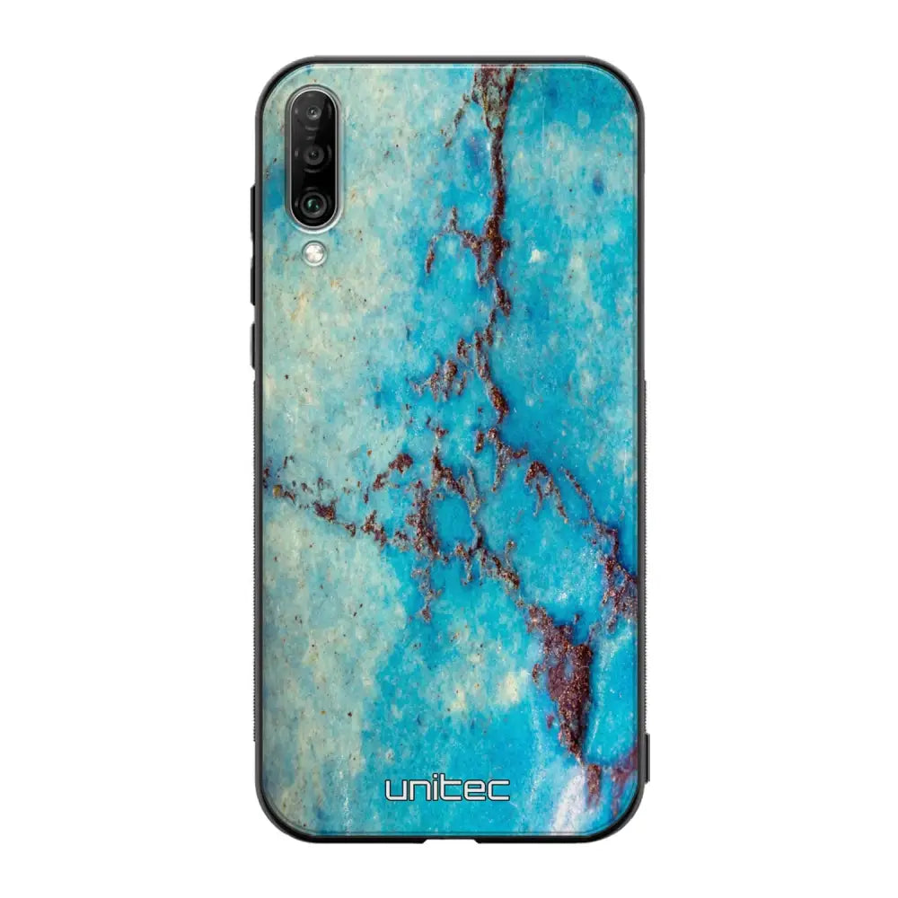 Samsung Galaxy A50 marmori suojakuoret - Turquoise Marble - Ei