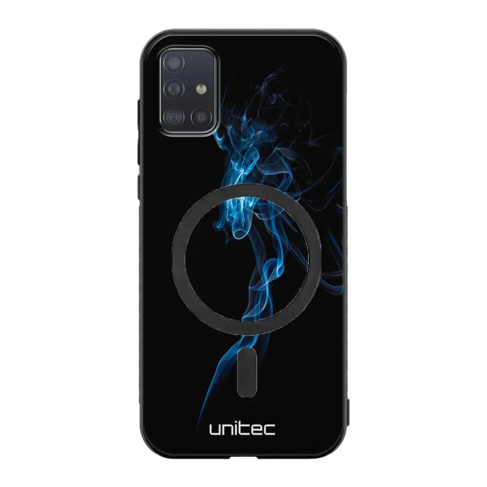 Samsung Galaxy A51 5G suojakuoret - Blue Smoke On Black