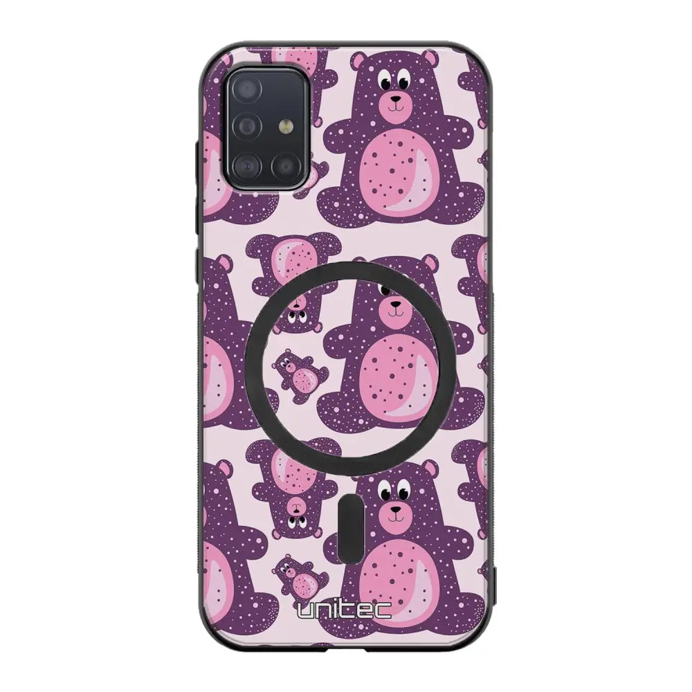 Samsung Galaxy A51 5G suojakuoret - Purple Teddy Bear