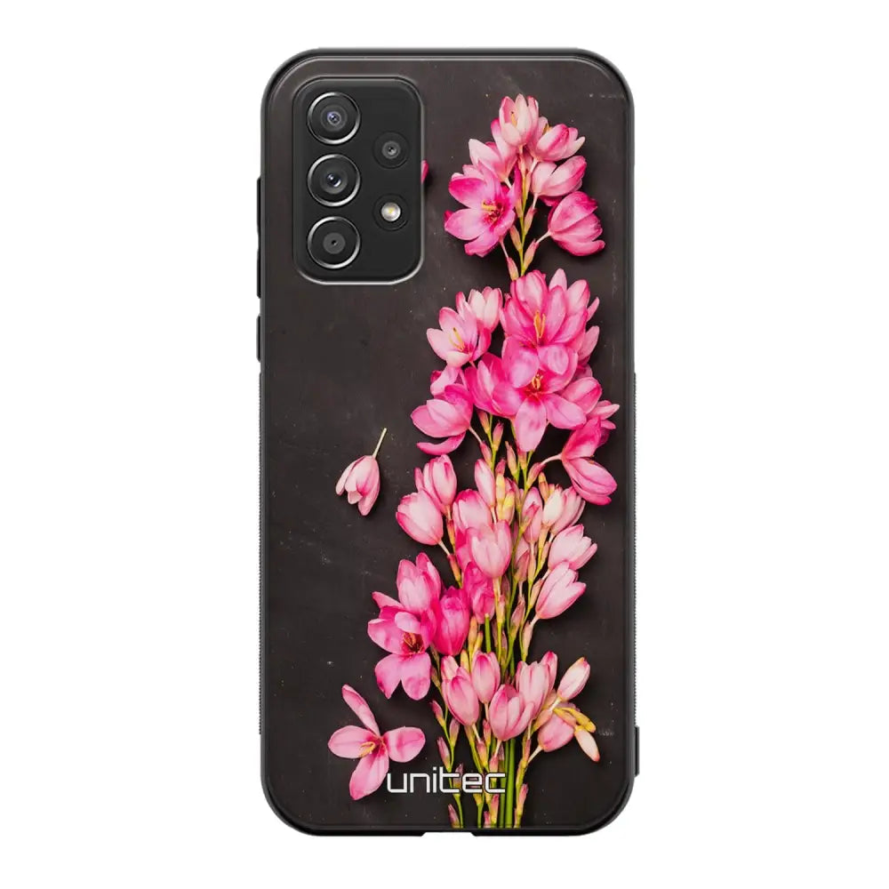 Samsung Galaxy A52 4G kukka suojakuoret - Pink Flowers - Ei
