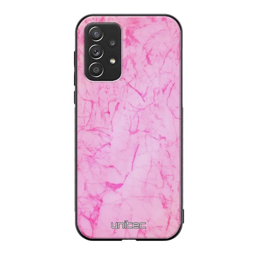 Samsung Galaxy A52 4G marmori suojakuoret - Light Pink Marble - Ei