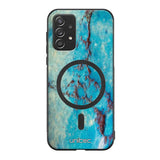 Samsung Galaxy A52 4G marmori suojakuoret - Turquoise Marble