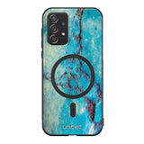 Samsung Galaxy A52 5G marmori suojakuoret - Turquoise Marble