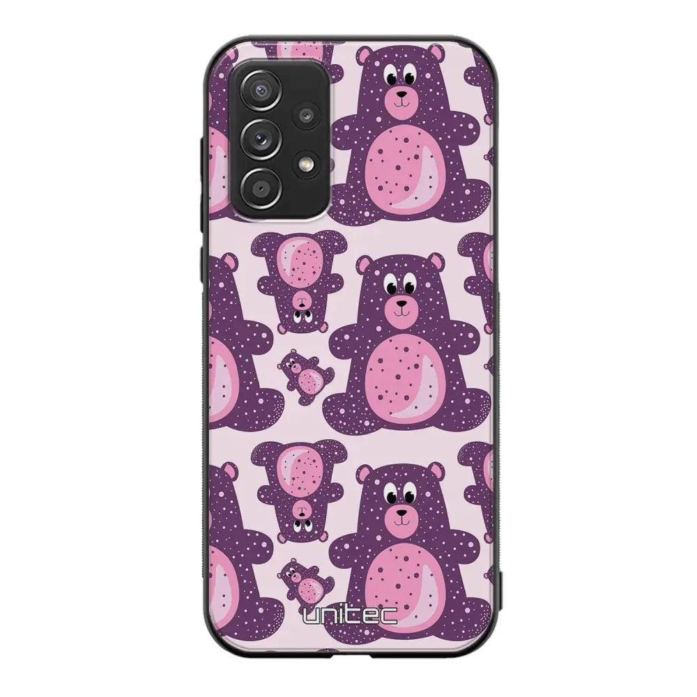 Samsung Galaxy A52 5G suojakuoret - Purple Teddy Bear - Ei