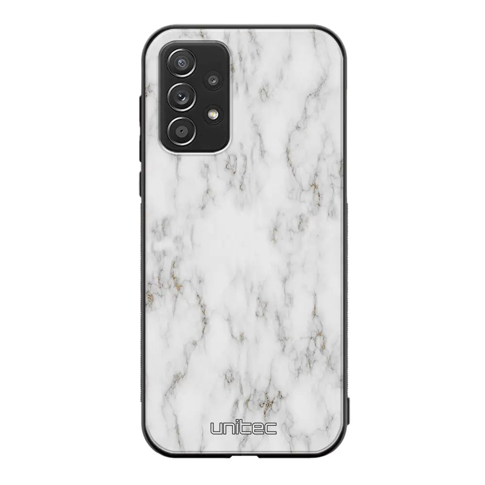 Samsung Galaxy A52s marmori suojakuoret - White Marble - Ei