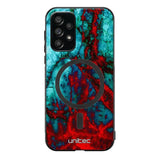 Samsung Galaxy A53 marmori suojakuoret - Blue Red Marble