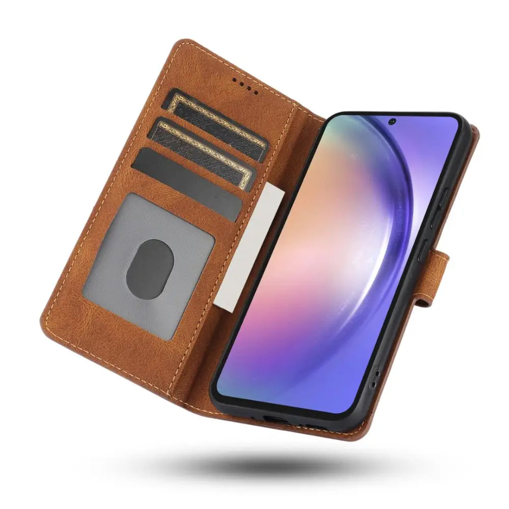 Samsung Galaxy A56 Lompakko suojakotelo - Ruskea