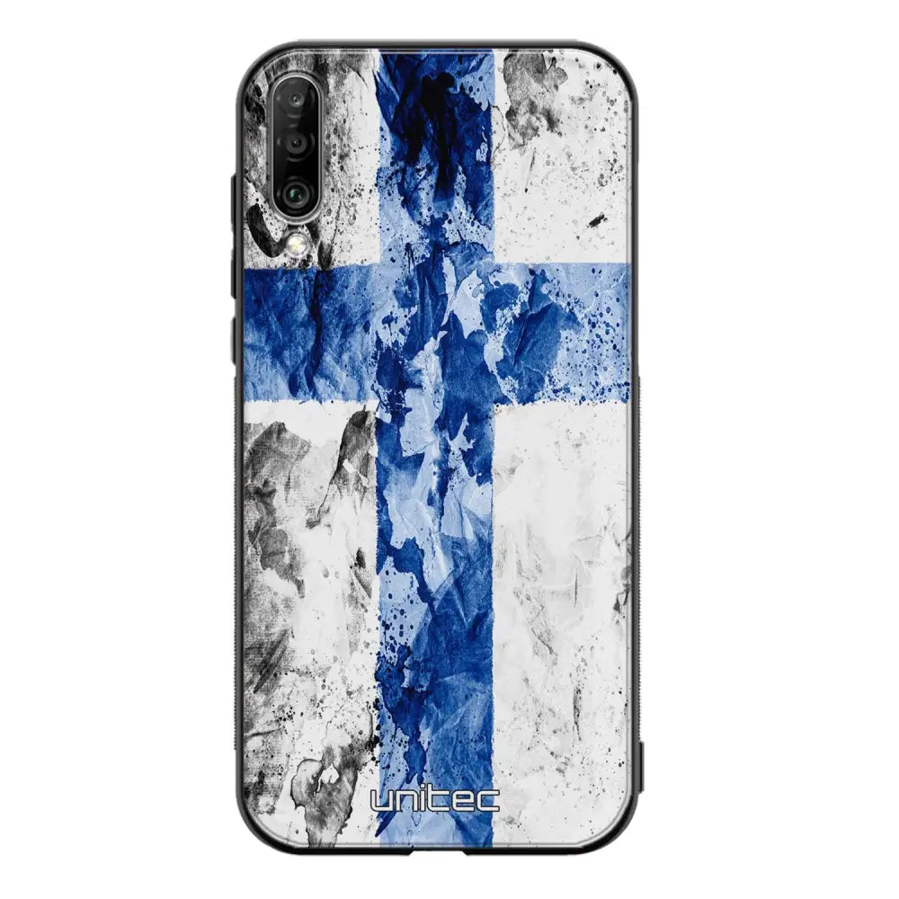 Samsung Galaxy A70 suojakuoret - Painted Finnish Flag - Ei