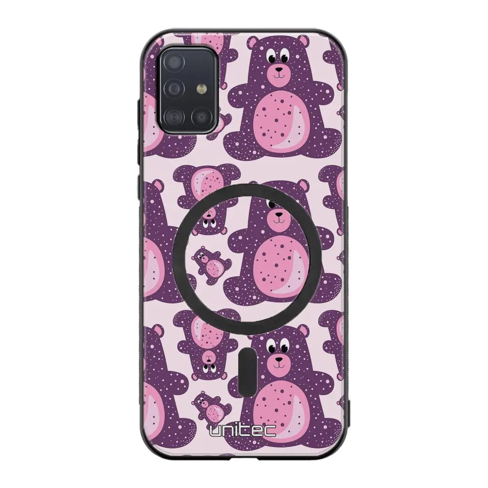Samsung Galaxy A71 suojakuoret - Purple Teddy Bear