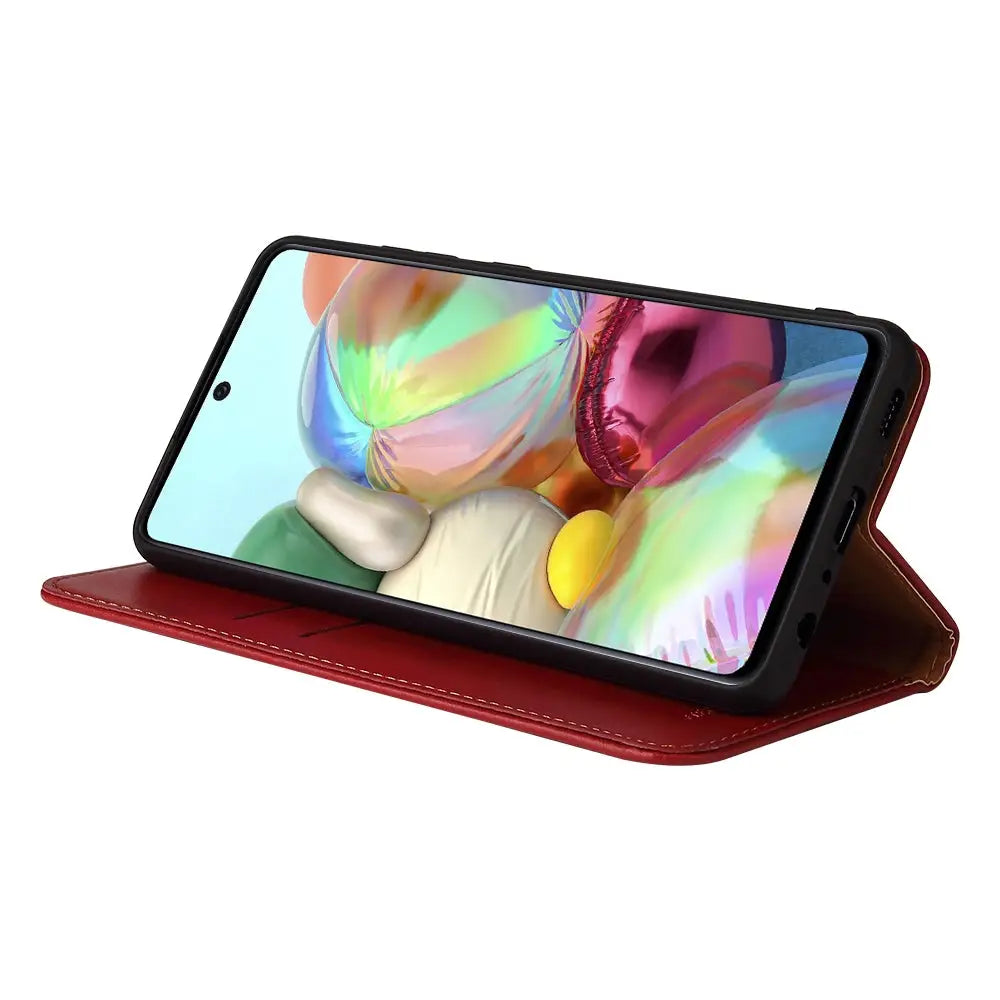 Samsung Galaxy A72 Unitec Lompakko Suojakotelo Punainen