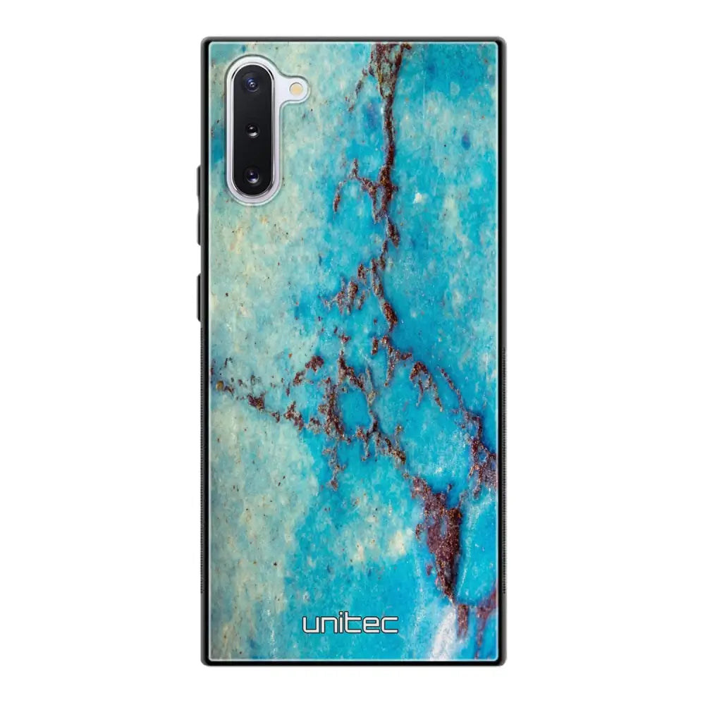 Samsung Galaxy Note 10 marmori suojakuoret - Turquoise Marble - Ei