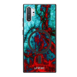 Samsung Galaxy Note 10 Plus marmori suojakuoret - Blue Red Marble
