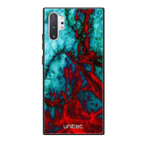 Samsung Galaxy Note 10 Plus marmori suojakuoret - Blue Red Marble - Ei