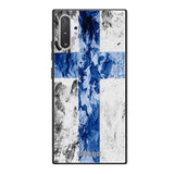 Samsung Galaxy Note 10 Plus suojakuoret - Painted Finnish Flag - Ei