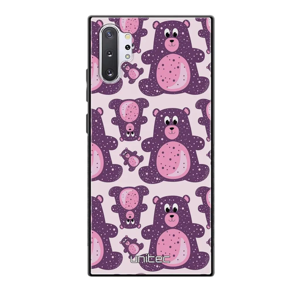 Samsung Galaxy Note 10 Plus suojakuoret - Purple Teddy Bear - Ei