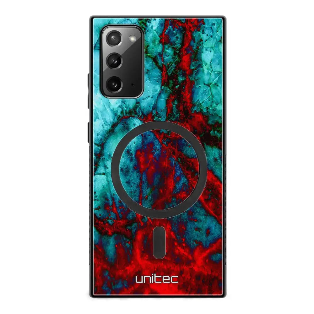 Samsung Galaxy Note 20 marmori suojakuoret - Blue Red Marble