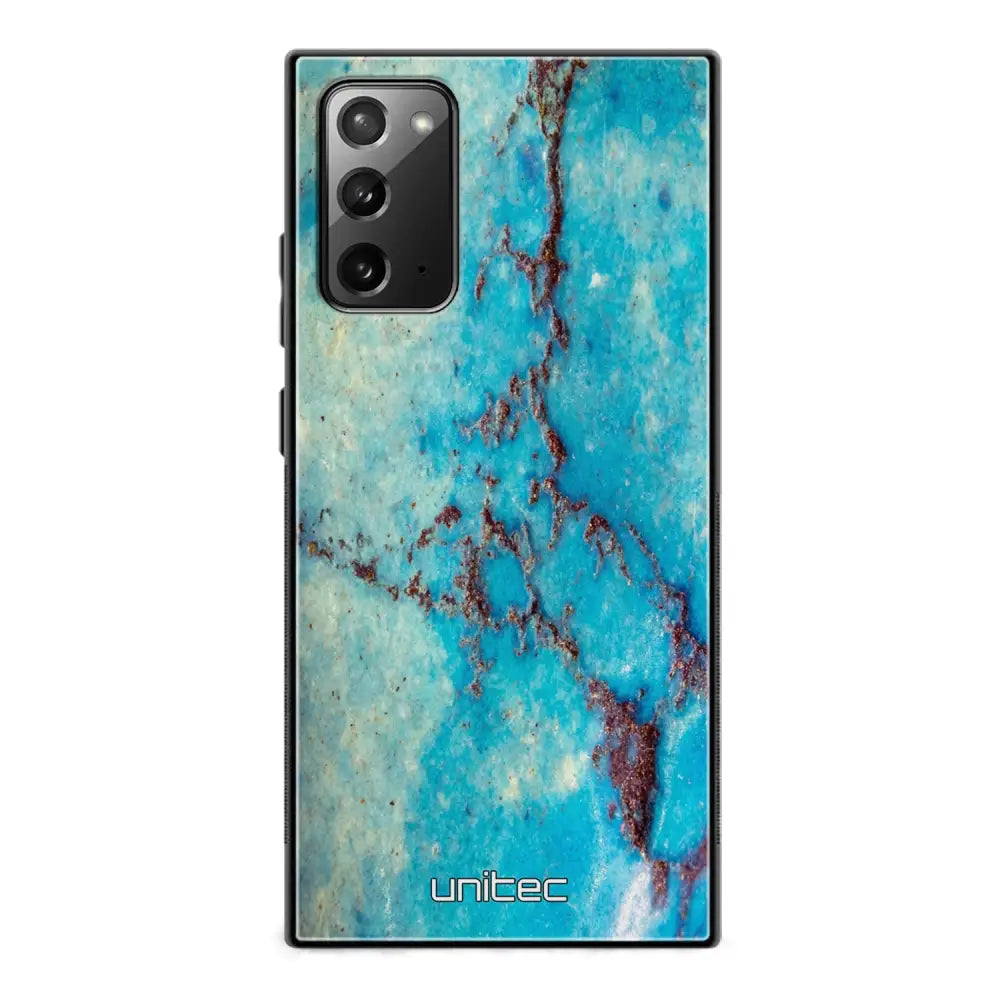 Samsung Galaxy Note 20 marmori suojakuoret - Turquoise Marble - Ei