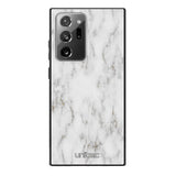 Samsung Galaxy Note 20 Ultra marmori suojakuoret - White Marble - Ei