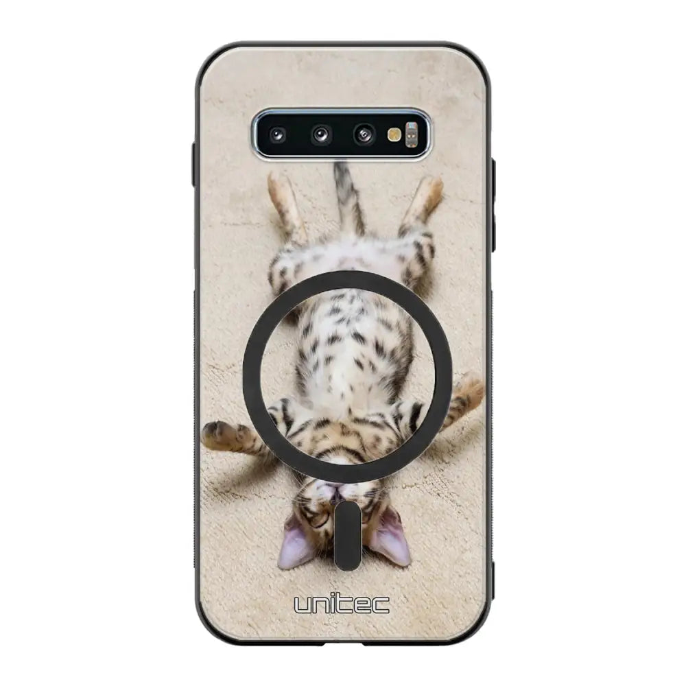 Samsung Galaxy S10 kissa suojakuoret - Relaxing Cat