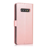 Samsung Galaxy S10 Lompakko Suojakotelo Ruusukulta