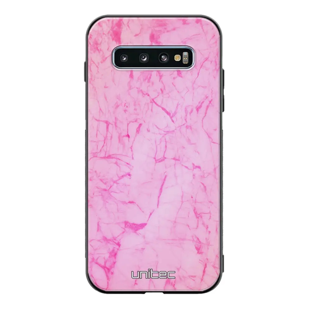 Samsung Galaxy S10 Plus marmori suojakuoret - Light Pink Marble - Ei
