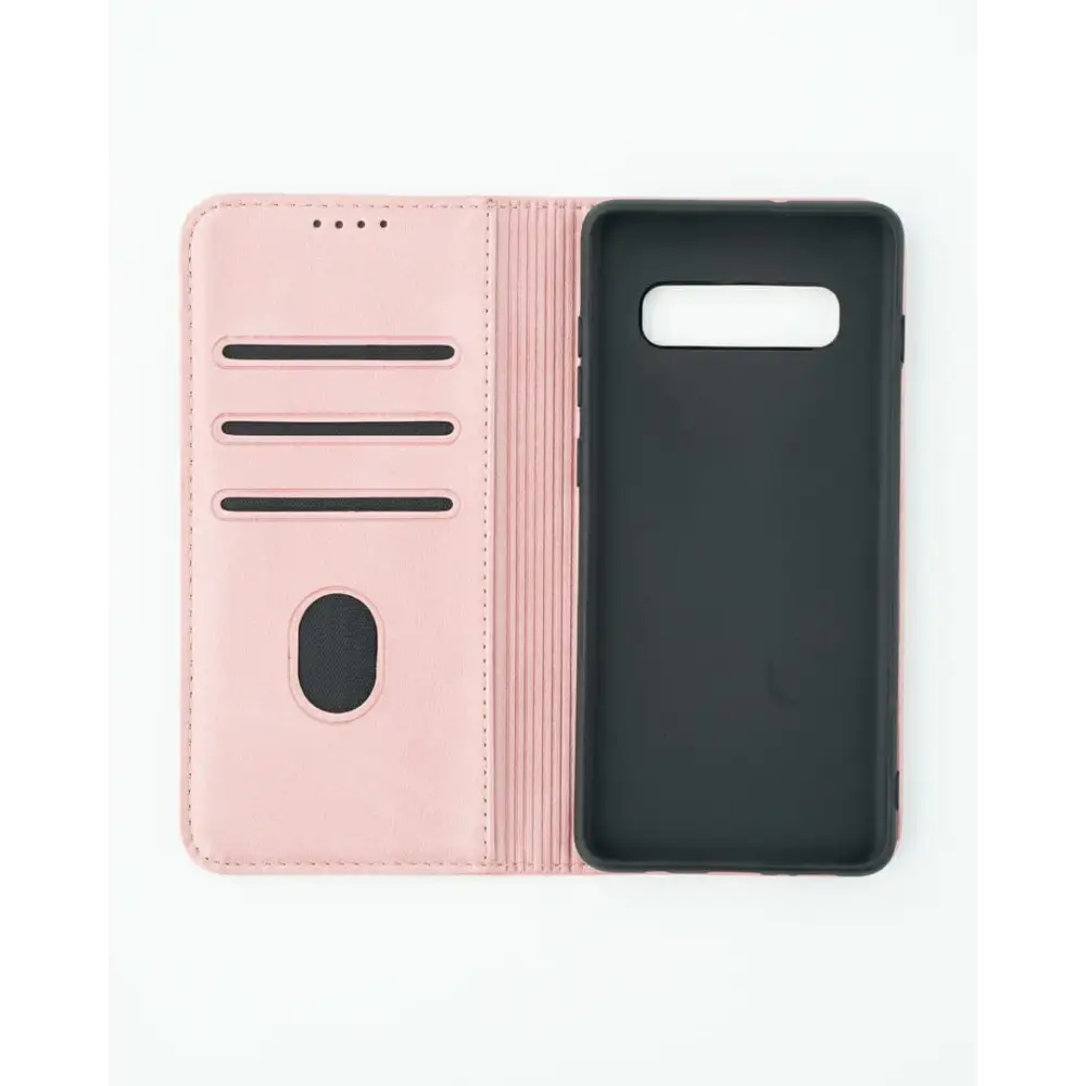 Samsung Galaxy S10 Plus Unitec Lompakko Suojakotelo Ruusukulta