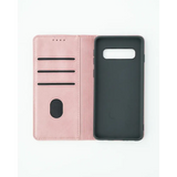 Samsung Galaxy S10 Unitec Lompakko Suojakotelo Ruusukulta