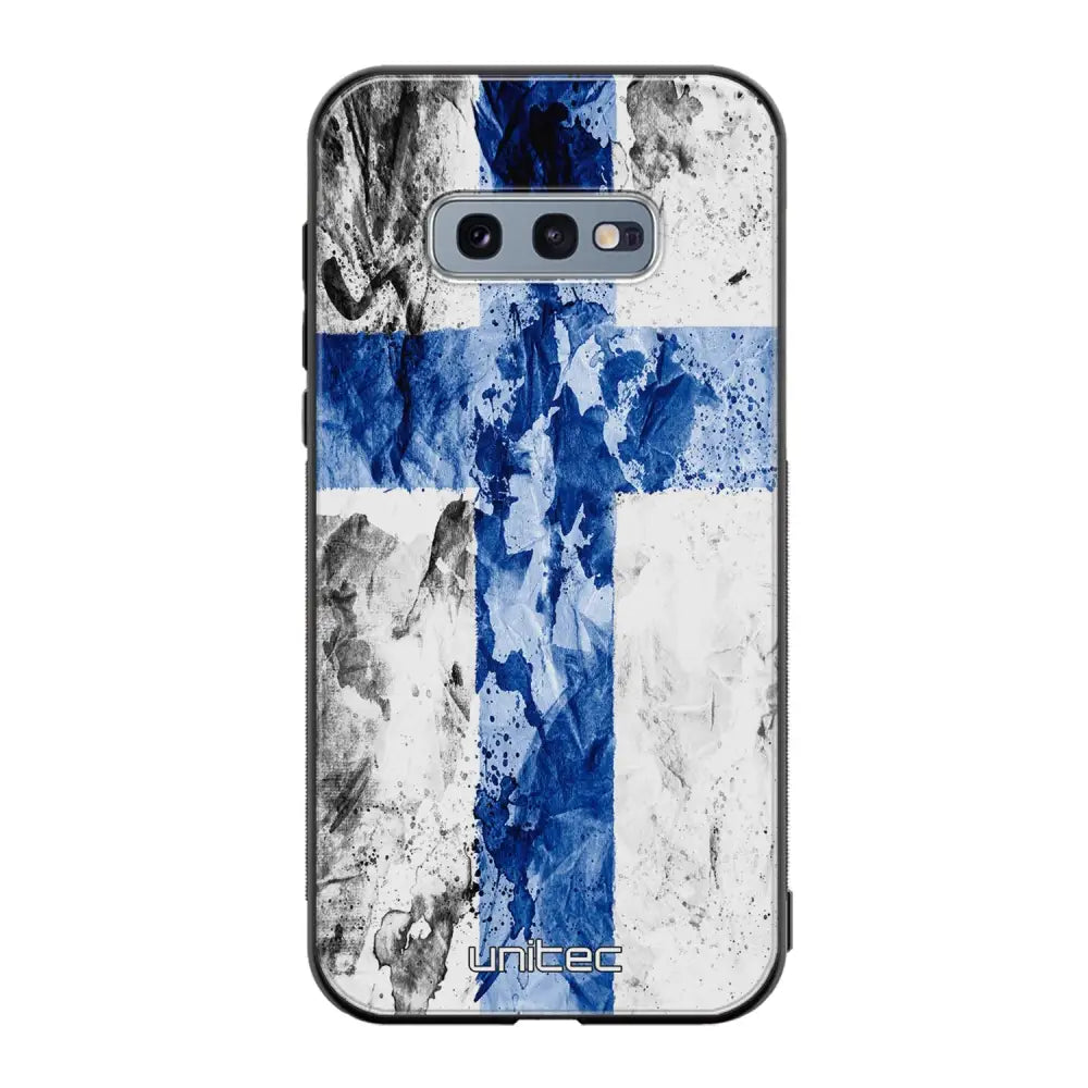 Samsung Galaxy S10e suojakuoret - Painted Finnish Flag - Ei
