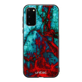 Samsung Galaxy S20 marmori suojakuoret - Blue Red Marble - Ei