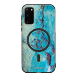 Samsung Galaxy S20 marmori suojakuoret - Turquoise Marble