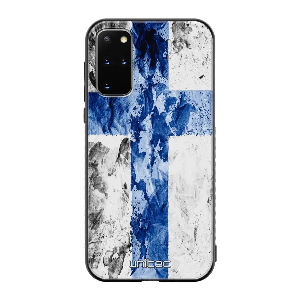 Samsung Galaxy S20 Plus suojakuoret - Painted Finnish Flag - Ei