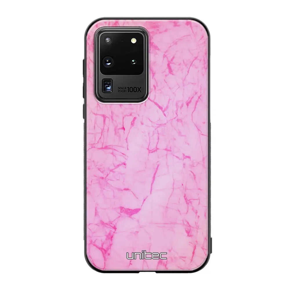 Samsung Galaxy S20 Ultra marmori suojakuoret - Light Pink Marble - Ei