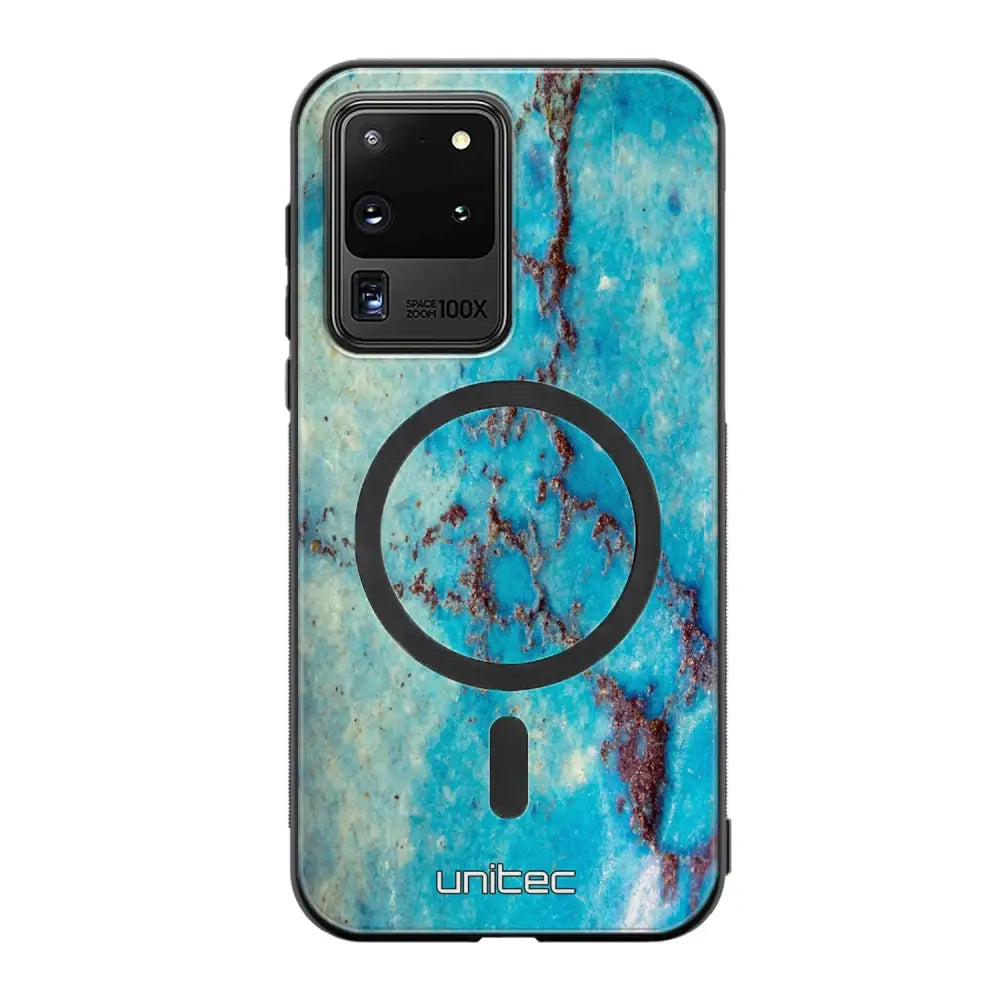 Samsung Galaxy S20 Ultra marmori suojakuoret - Turquoise Marble
