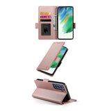 Samsung Galaxy S21 FE 5G Lompakko Suojakuori - Ruusukulta