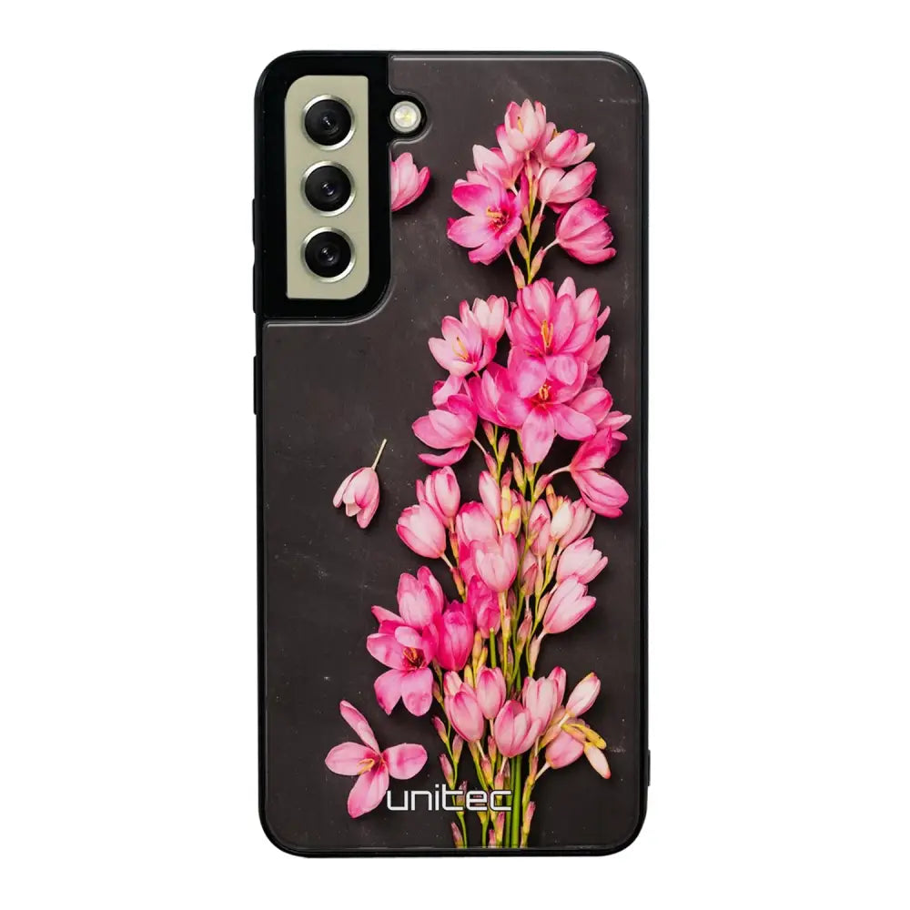 Samsung Galaxy S21 FE kukka suojakuoret - Pink Flowers - Ei