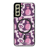 Samsung Galaxy S21 FE suojakuoret - Purple Teddy Bear