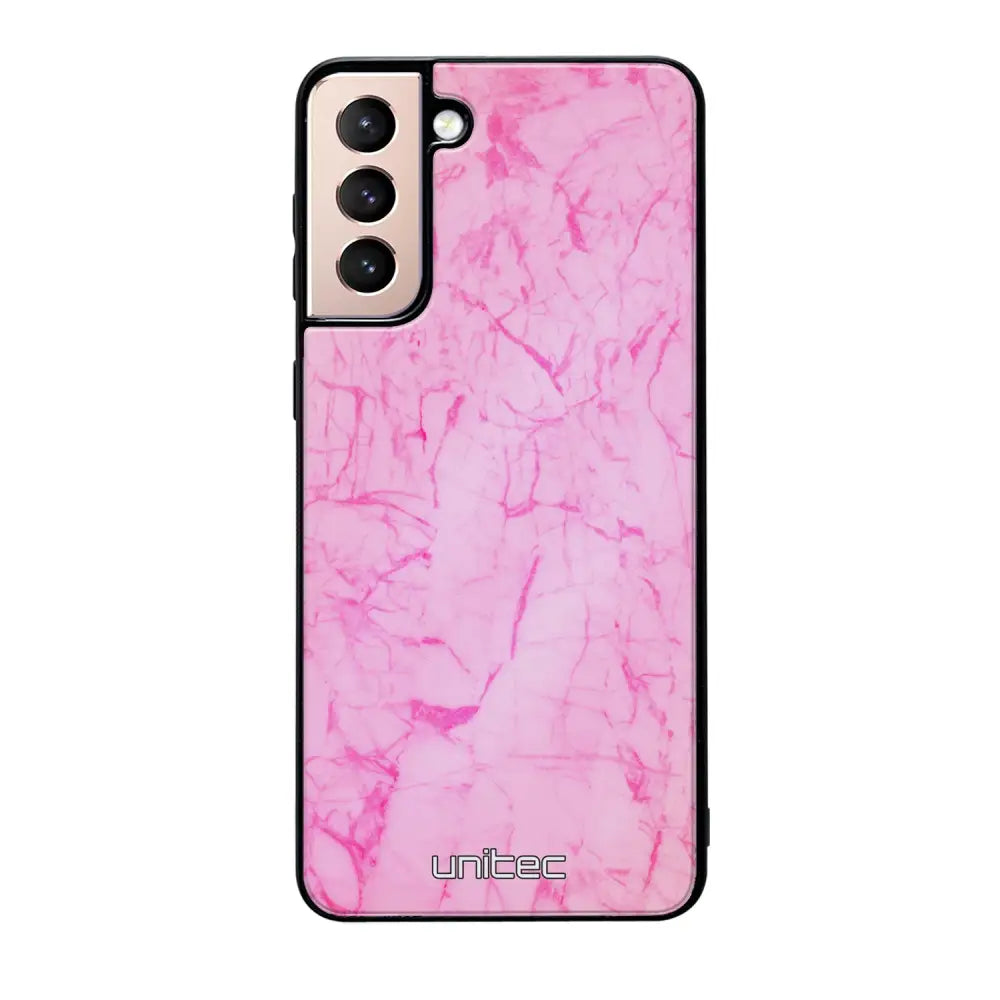 Samsung Galaxy S21 marmori suojakuoret - Light Pink Marble - Ei
