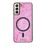 Samsung Galaxy S21 marmori suojakuoret - Light Pink Marble