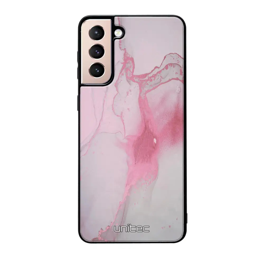 Samsung Galaxy S21 marmori suojakuoret - Pink Pok Rie - Ei